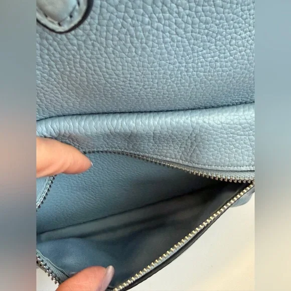 Coach Sky Blue Leather Backpack - Picture 6 of 10